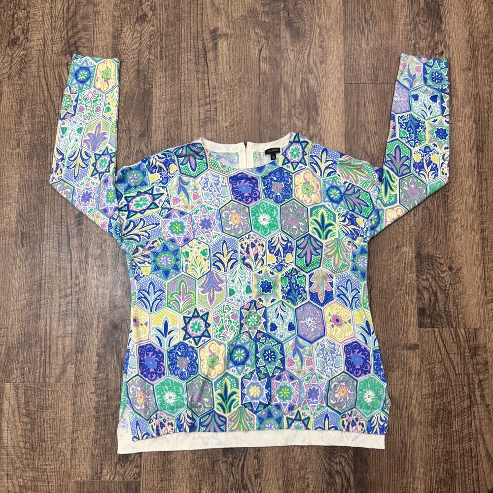 Talbots Multicolor Geometric Women's Sweater